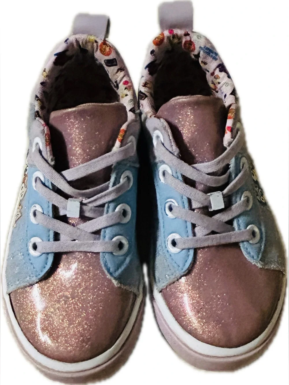 2 Pair Bluey Bingo Glitter Sneakers Girl’s  Toddler Size 10